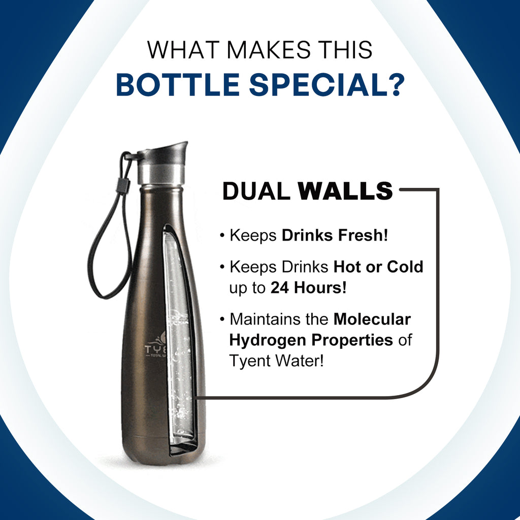 Tyent Contemporary Drinkware - 750ml Stainless Steel