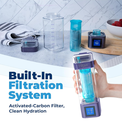 Built in filtration in hydrogen water bottle