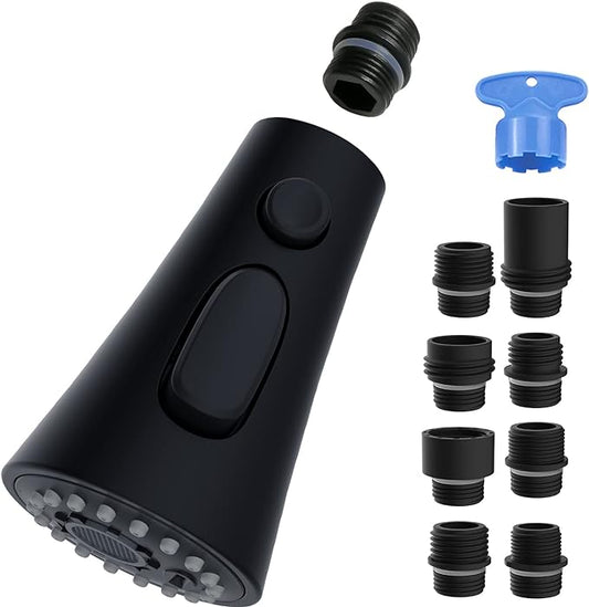 Universal Kitchen Sprayer Faucet Head Replacement (Matte Black) - tyentusa