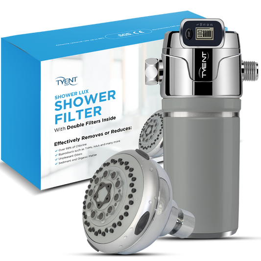 Tyent Shower Lux - Chrome & Gray w/ Massage Head - tyentusa