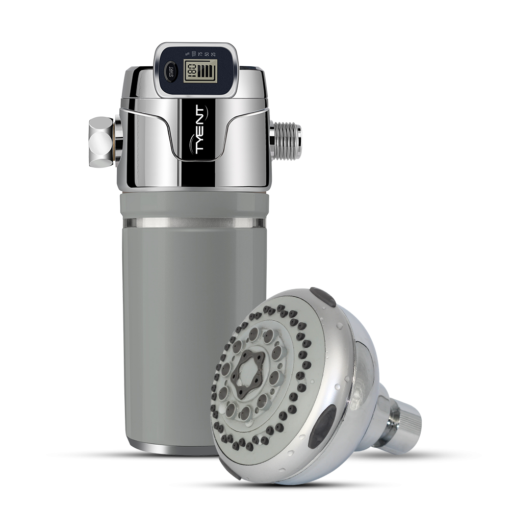 Tyent Shower Lux - Chrome & Gray w/ Massage Head - tyentusa