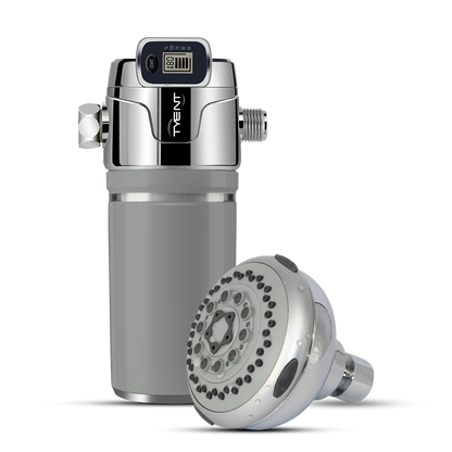 Tyent Shower Lux - Chrome & Gray w/ Massage Head - tyentusa