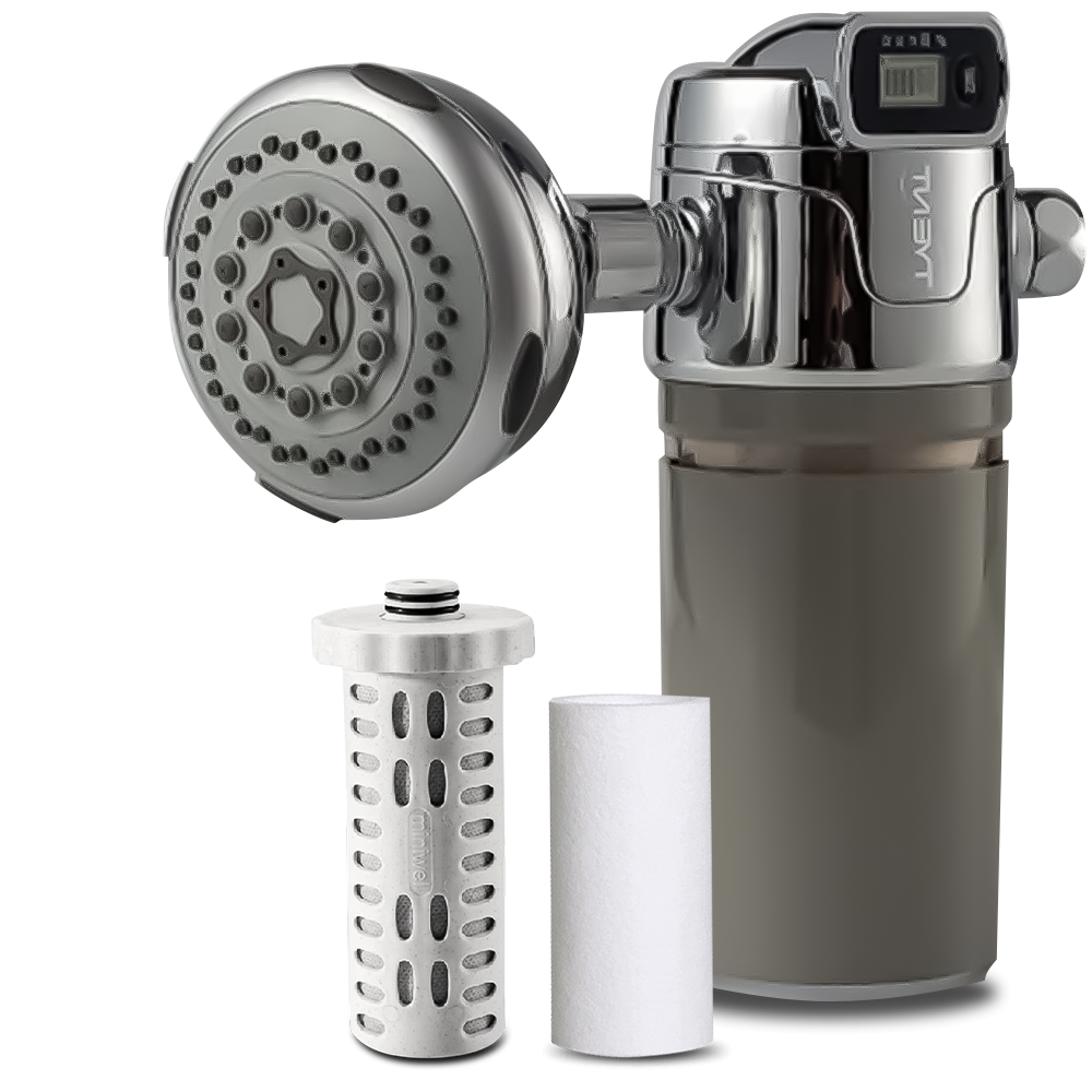 Tyent Shower Lux - Chrome & Gray w/ Massage Head - tyentusa