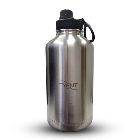 Tyent Contemporary Drinkware - 64oz Stainless Steel Jug - tyentusa