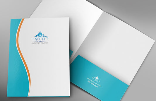 Tyent USA Folder w/ Business Card Holder (25pk) - tyentusa